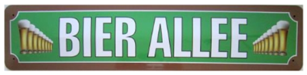 Blechschild - Bier Allee - XXL Version - S79