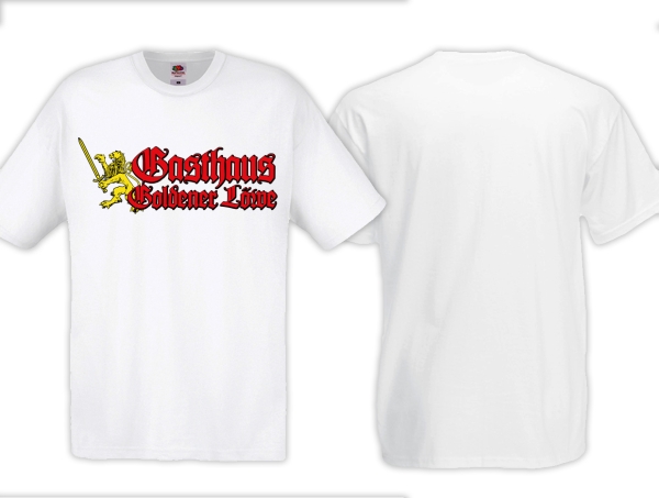 Frauen T-Shirt - Gasthaus Goldener Löwe - Frontdruck - weiss