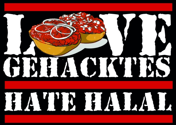 Love Gehaktes Hate Antifa - Aufkleber Paket 10 Stück