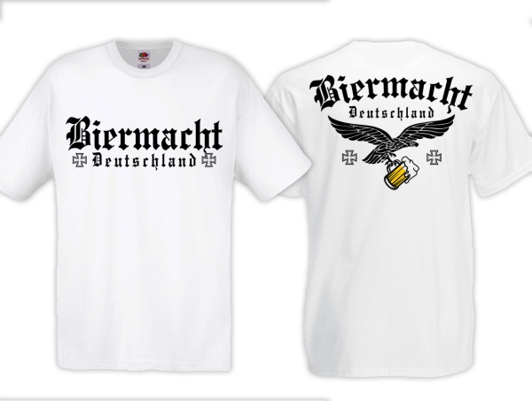 T-Hemd - Biermacht - Deutschland - weiß T-Hemd - Biermacht - Deutschland - weiß
