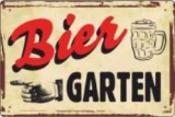Blechschild - Bier Garten - BS171