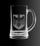 Bierkrüge aus Glas - Adler - Wappen
