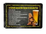 Blechschild - 10 Gründe warum Bier besser ist als eine Frau - BS053